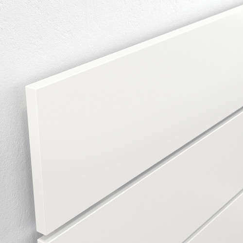 NORDLI Bed frame with storage and mattress, with headboard white/Valevåg medium firm, 140x200 cm
