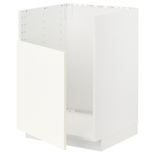 METOD Base cab f TALLSJÖN sink, white/Vallstena white, 60x60 cm