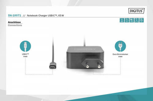 Digitus Notebook Charger EU Plug USB-C DA-10071