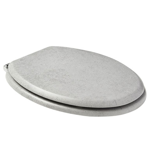 GoodHome Soft-close Toilet Seat Pilica MDF, concrete-effect