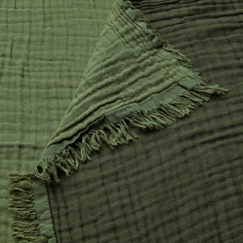 VALLKRASSING Throw, grey-green, 150x200 cm