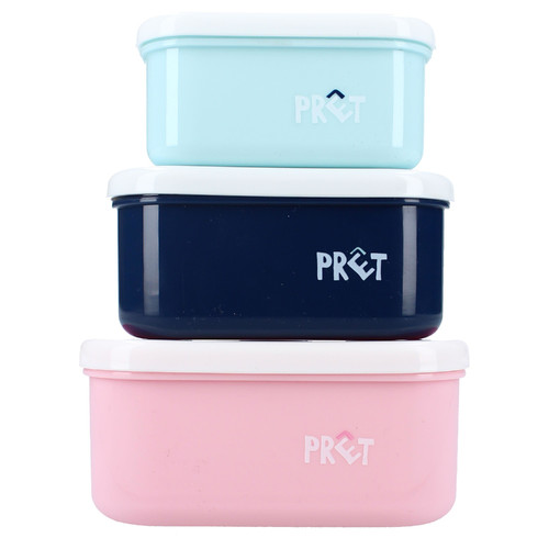 Pret Snack Box Set Lunch Box 3in1 Pink Unicorn