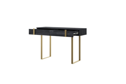 Modern Console Table Dresser Dressing Table Verica, charcoal/gold legs