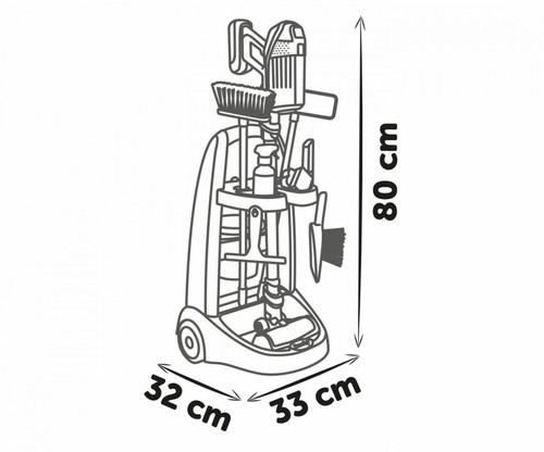 Smoby Rowenta Trolley + Vacuum Cleaner Playset 3+