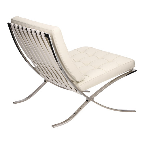 Chair BA1, leather, white