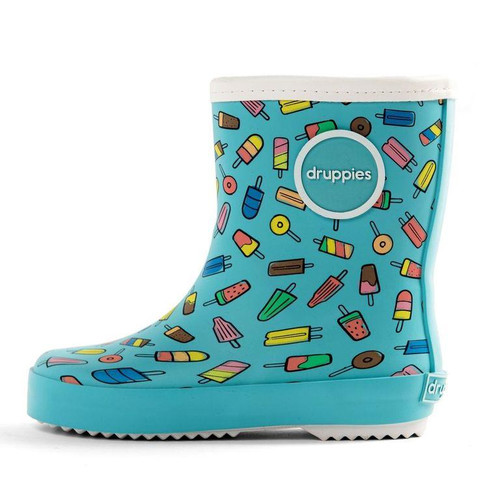 Druppies Rainboots Wellies for Kids Summer Boot Size 23, cold blue