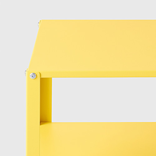 KNARREVIK Bedside table, bright yellow, 37x28 cm