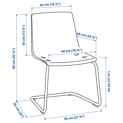 TOBIAS Chair, transparent, chrome-plated