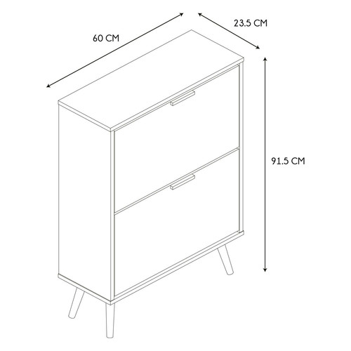 Shoe Cabinet Sabana, white/natural