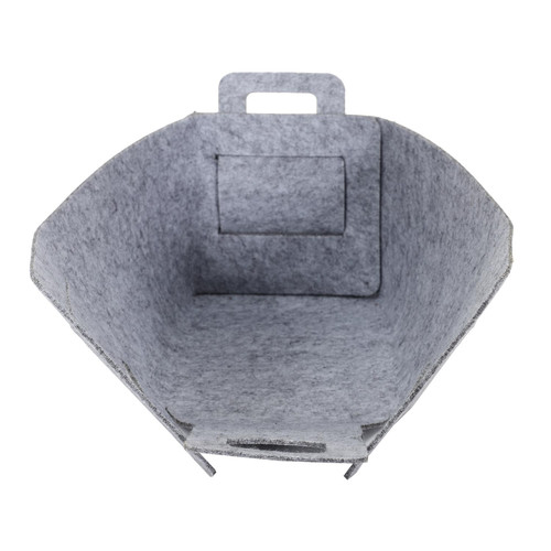 Felt Box Basket Size M, folding, grey