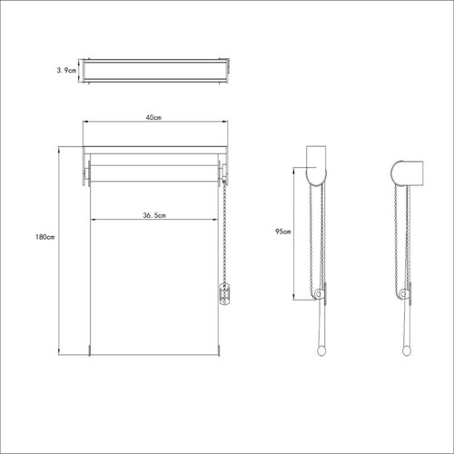 Day & Night Blind Colours Elin 40x180cm, white