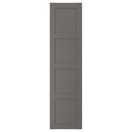 BERGSBO Door with hinges, dark grey, 50x195 cm