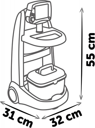 Smoby Electronic Medical Trolley Playset 3+