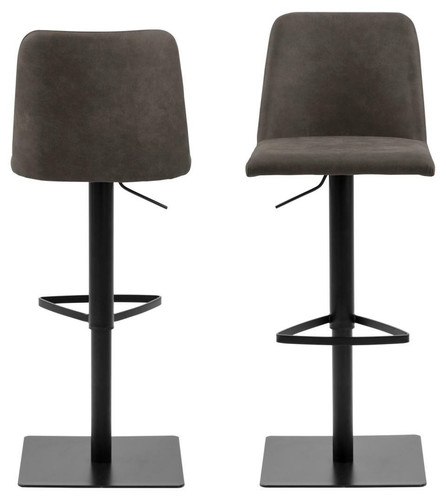 Bar Stool with Backrest Avanja Anthracite