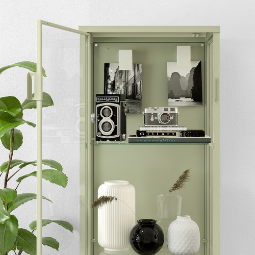 RUDSTA Display cabinet, light green, 42x37x155 cm