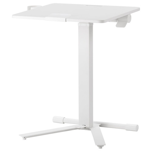 MITTZON Laptop table with castors, white, 66x50 cm