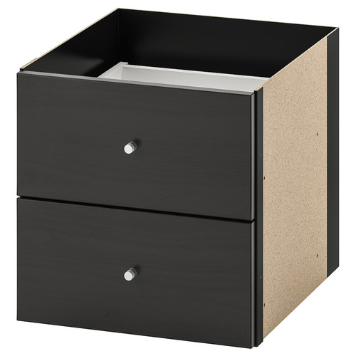 KALLAX / LACK Storage combination with shelf, black-brown, 224x39x147 cm