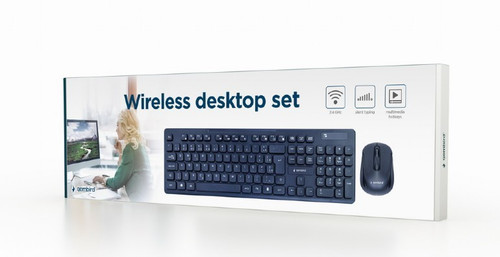 Gembird Wireless Keyboard and Mouse Set US, black