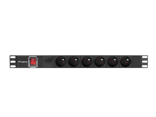 Lanberg PDU 1U 16A 2m 6x French Outlets PDU-06E-0200-BK