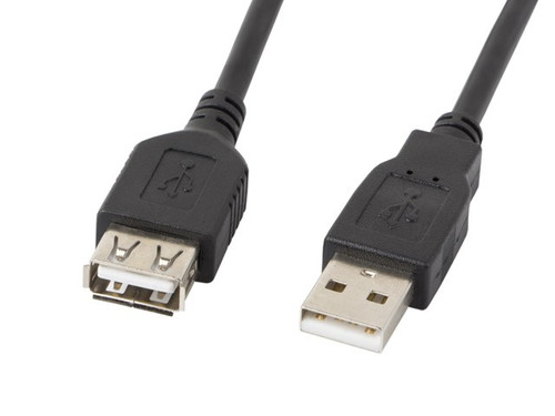 Lanberg USB Extension Cable 2.0 AM-AF Black 1.8M