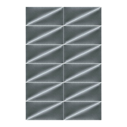 Upholstered Wall Panel Triangle Stegu Mollis 15x30cm 2pcs R, dark grey