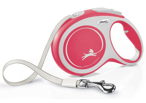 Flexi New Comfort Tape Leash L 8m, red