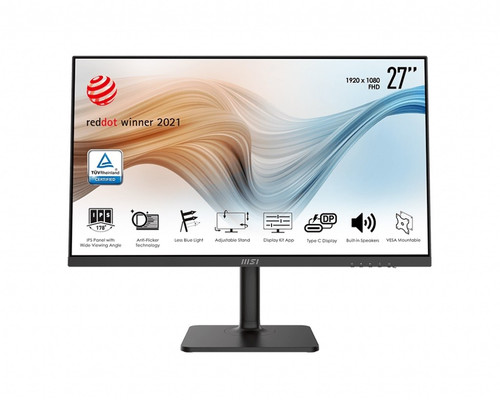 MSI 27" Monitor Modern FLAT/LED/FHD/NonTouch/75Hz/black MD271P