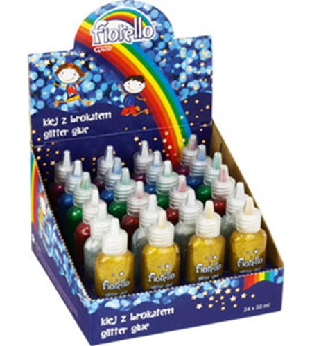 Fiorello Glitter Glue 24x 20ml