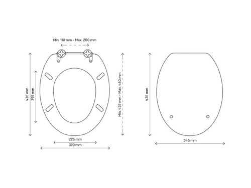 Cooke&Lewis Toilet Seat Palmi MDF, black