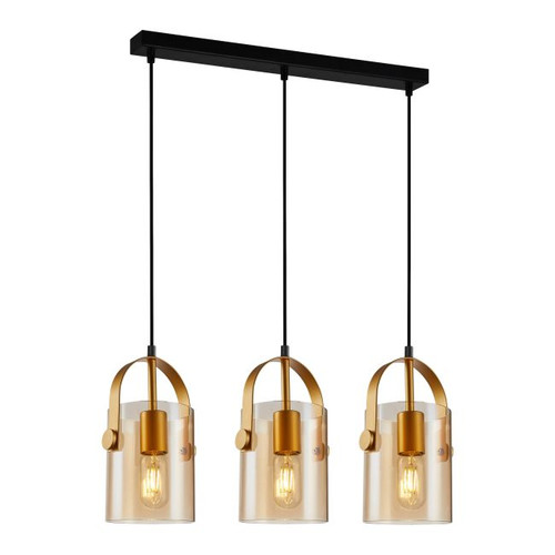 Pendant Lamp Nanesma 3 x 40 W E27, gold/amber