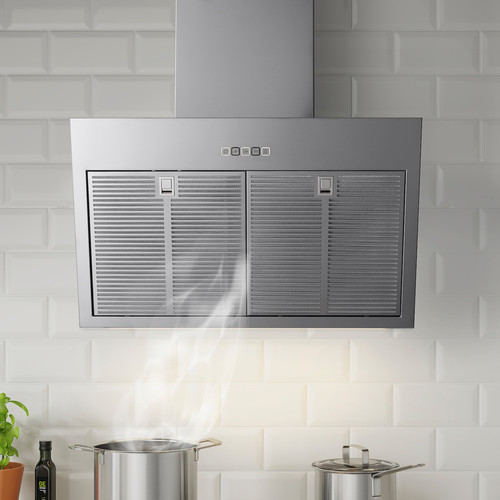 BEMÖTA Wall mounted extractor hood, stainless steel