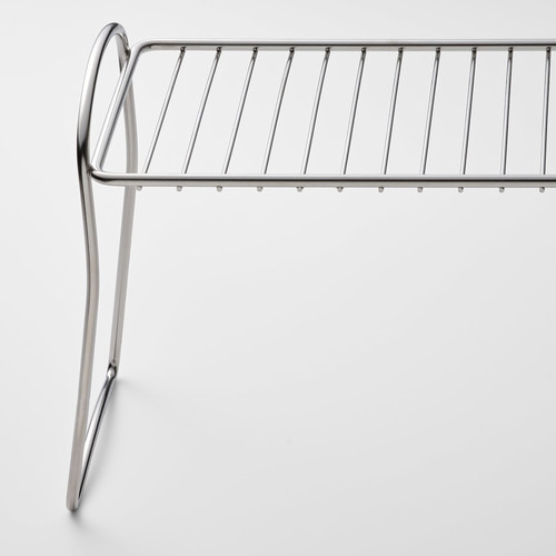 VÄLVÅRDAD Dish drying shelf, stainless steel, 13x32 cm