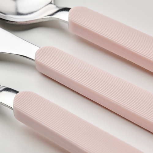 UPPHÖJD 16-piece cutlery set, pink