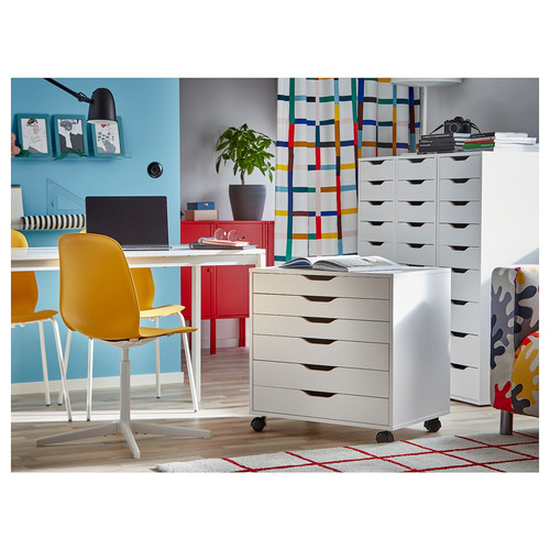 ALEX Drawer unit on castors, white, 67x66 cm