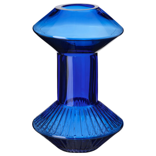 KRYPOXBÄR Vase, blue, 24 cm