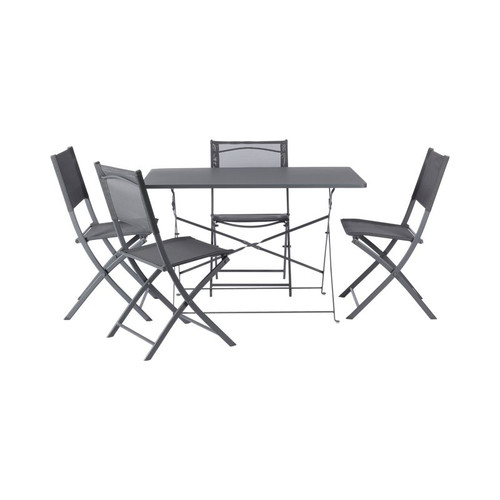 GoodHome Garden Table Saba 110 x 70 x 70 cm, grey