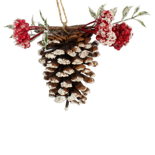 Christmas Decoration Cone 17cm, 1pc, assorted
