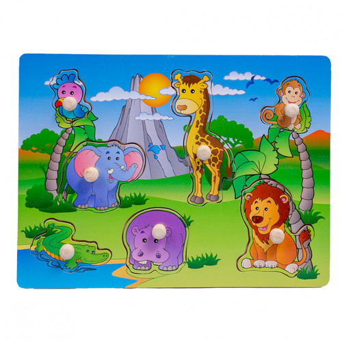 Smily Play Wooden Puzzle Zoo 18m+