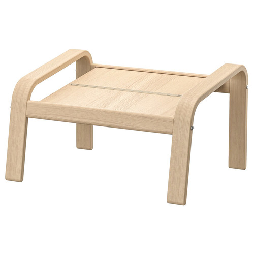 POÄNG Footstool frame, white stained oak veneer