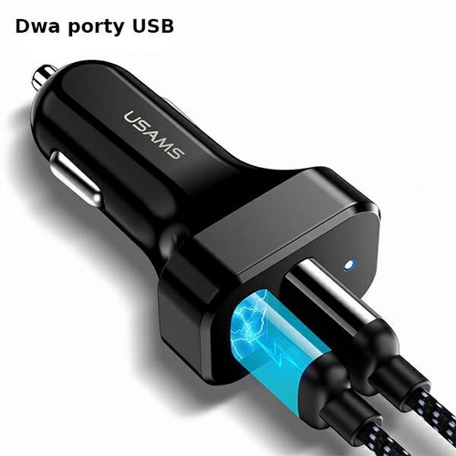 USAMS Car Charger 2xUSB C13 Only Head