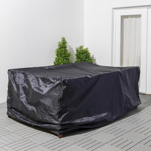 TOSTERÖ Cover for furniture set, black, 215x135 cm