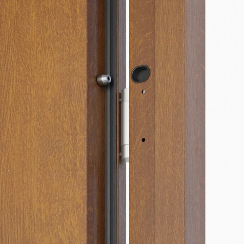 External Door O.K. Doors Arctica 90, left, gold oak, with handle bar