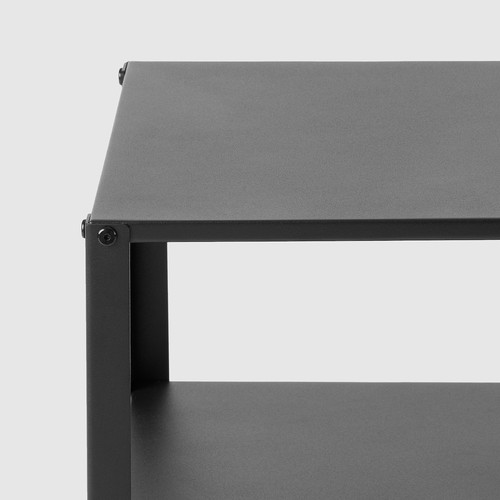 KNARREVIK Bedside table, black, 42x34 cm