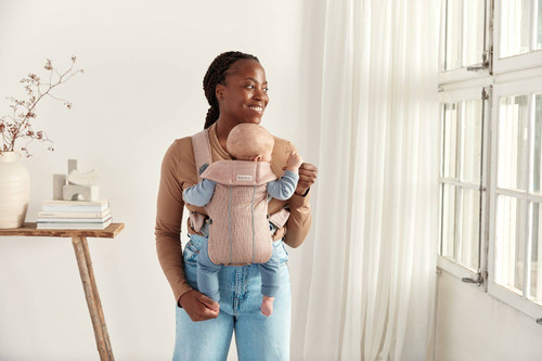 BABYBJÖRN - Baby Carrier MINI 3D Mesh, Dusty Pink 0-12m