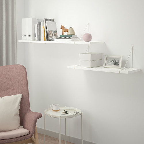 BERGSHULT / PERSHULT Wall shelf combination, white, white, 120x30 cm