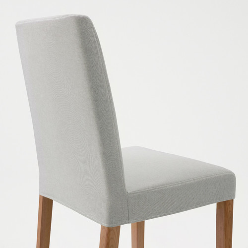 BERGMUND Chair, oak, Orrsta light grey
