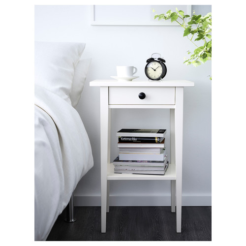 HEMNES Bedroom furniture, set of 4, white stain, Standard Double, 160x200 cm