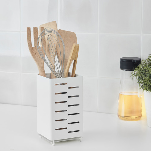 AVSTEG Kitchen utensil rack, white, 18 cm