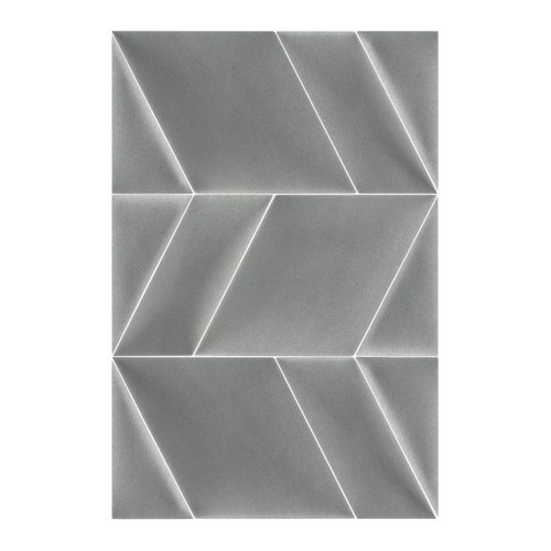 Upholstered Wall Panel Parallelogram Stegu Mollis 15x30cm R, grey