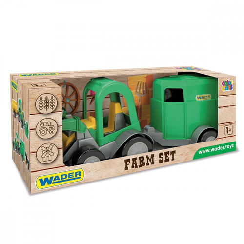 Tractor-Loader with Horse Trailer, assorted colours 1+